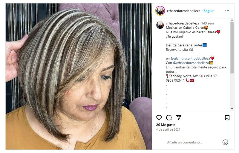 Las mechas gruesas y contrastantes envejecen mucho a la apariencia