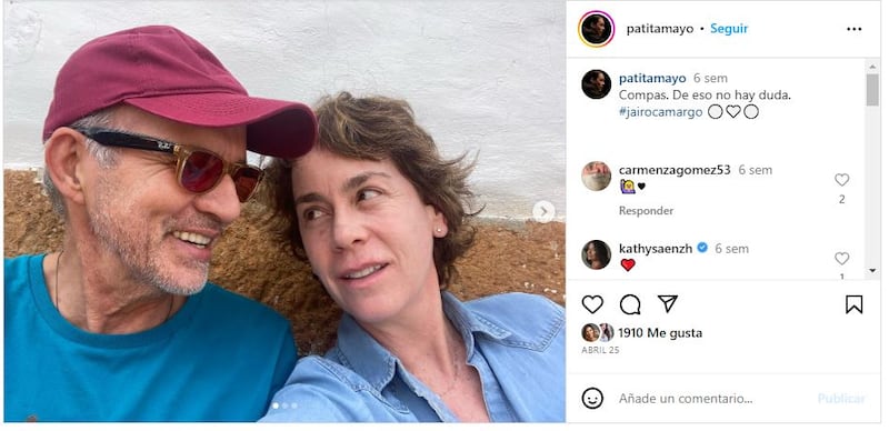 Jairo Camargo junto a su esposa, Patricia Tamayo