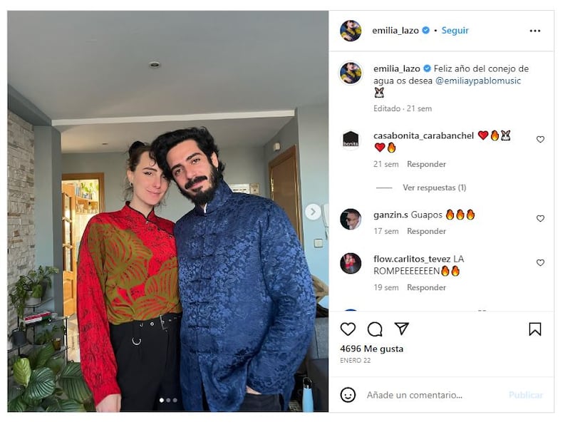 Emilia Lazo pasa mucho tiempo con su amigo y colega, Pablo Cáceres Blazquez