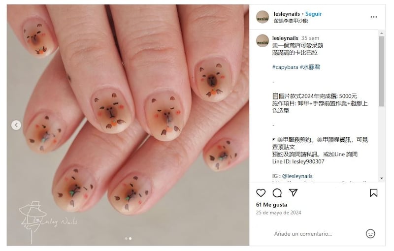 Las uñas capibara son perfectas para llevar durante la temporada primavera-verano