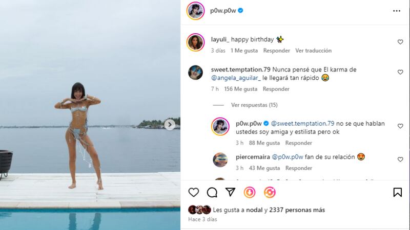 Paula Machado es una diseñadora quien Christian Nodal no para de dar "me gusta" a sus fotos sensuales. Ella asegura que solo son amigos.