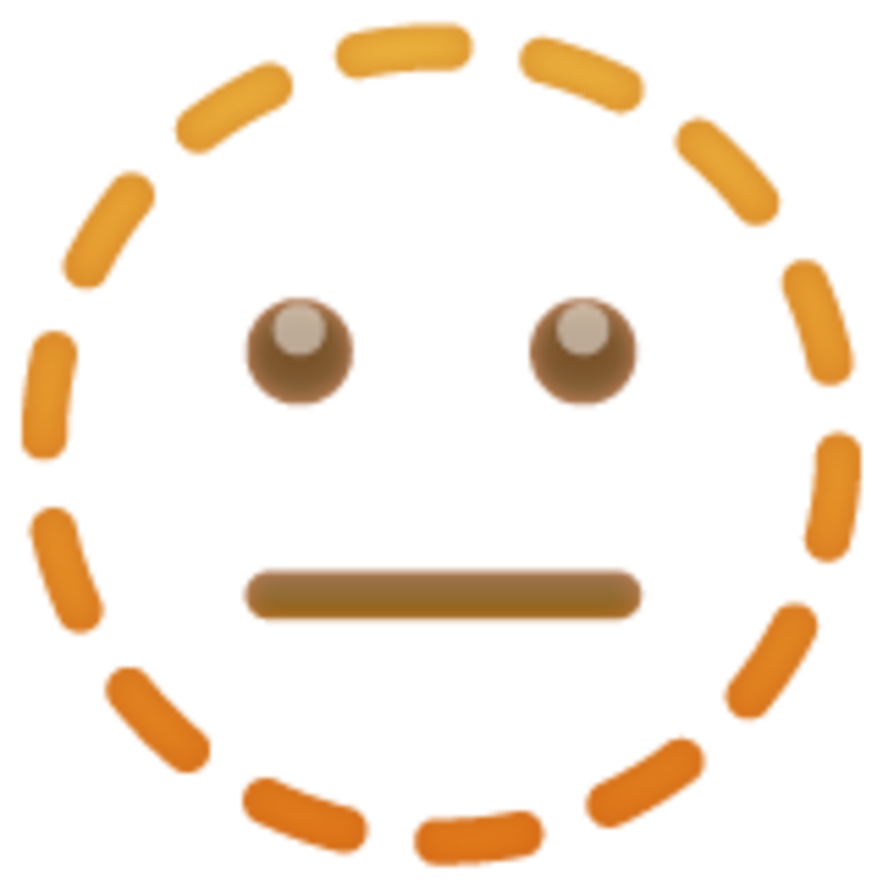Emoji de cara punteada