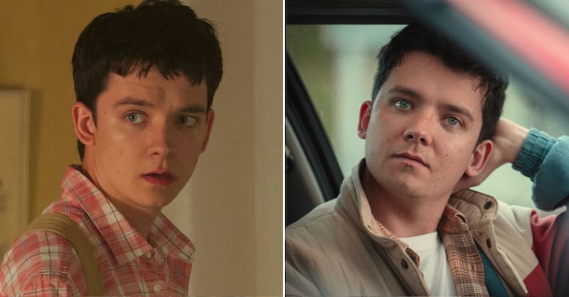 Asa Butterfield en la primera temporada de 'Sex Education' y en la cuarta entrega de la serie