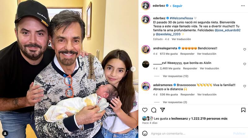 Eugenio Derbez y su nieta Tessa