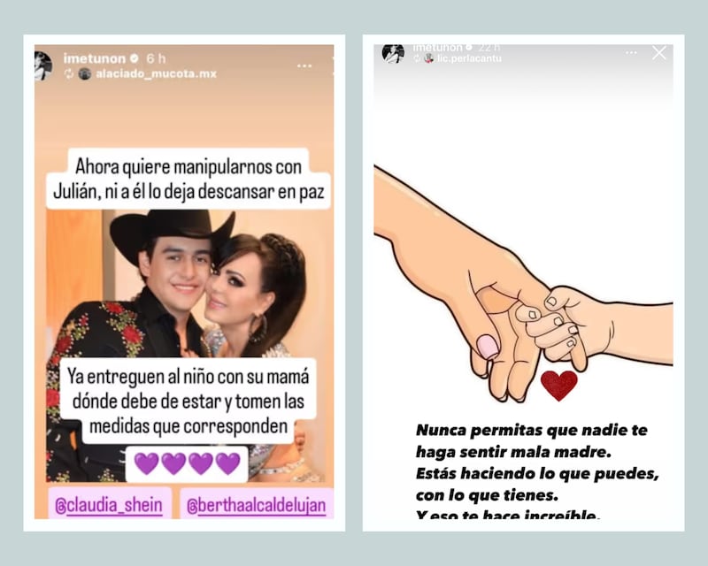 Imelda Tuñón responde a Maribel Guardia en redes sociales.