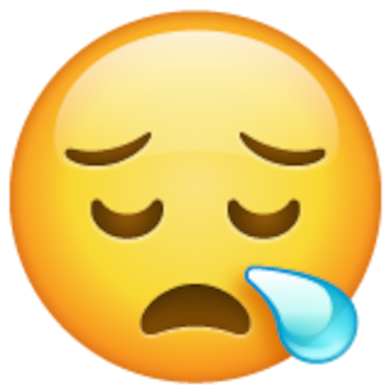 Emoji de cara con moco