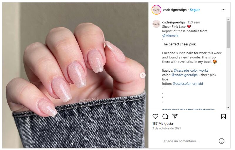 Las 'sheer pink nails' sientan bien a todas y ofrecen una estética de chica refinada