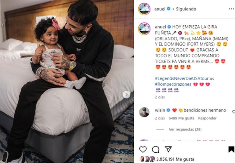 Anuel conoció finalmente a su segunda hija Gianella