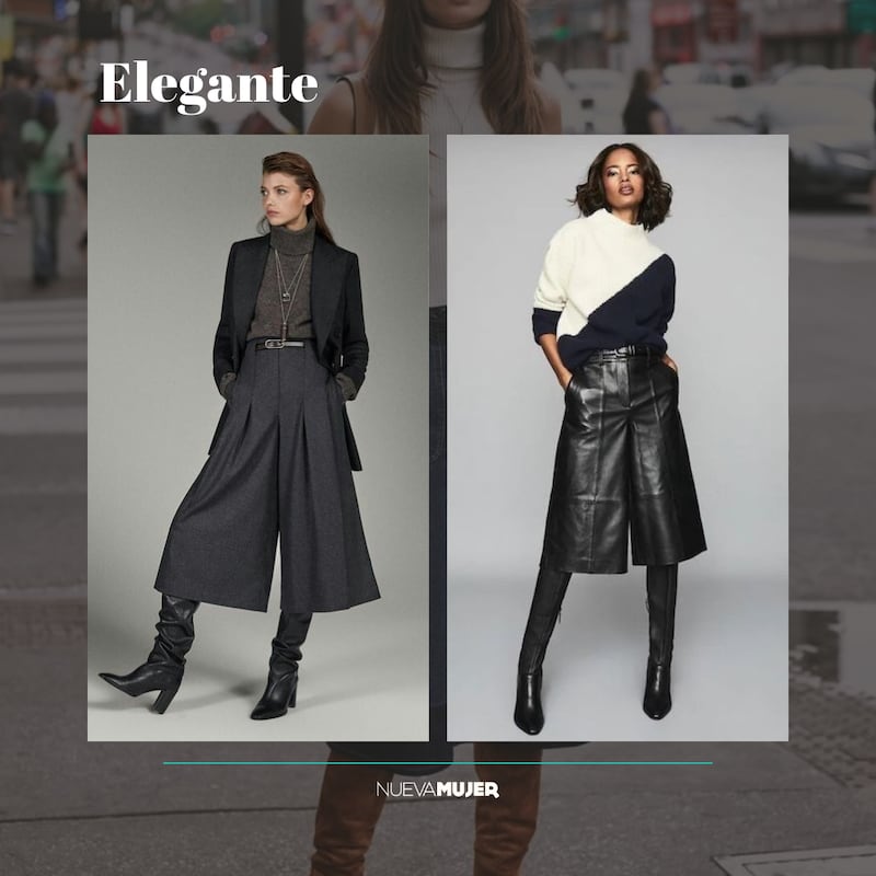 Los pantalones culotte serán tendencia y se usarán con botas,