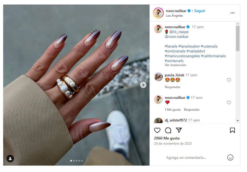 Las uñas chrombré son la última tendencia en cuanto a manicura para primavera-verano 2024