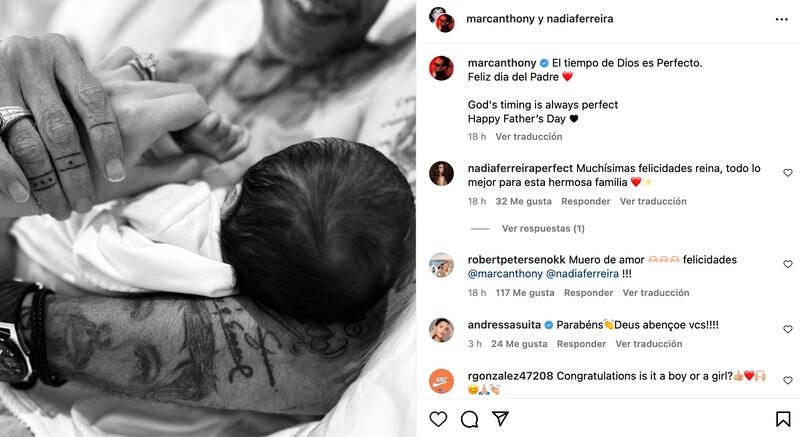 Marc Anthony nuevo papá.