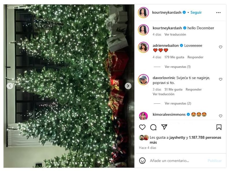 Kourtney Kardashian no escatimó en nada para decorar su hogar en la Navidad 2024