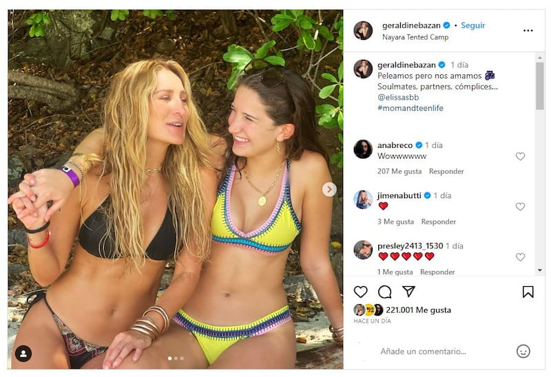 Geraldine Bazán pasó unas vacaciones de ensueño con sus hijas en Costa Rica