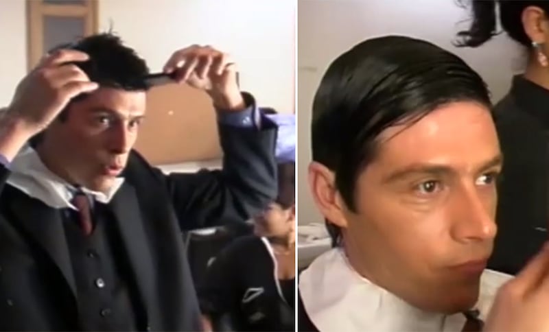 Así lograba Mario Duarte el peinado de Nicolás Mora en ‘Yo soy Betty, la fea’: nada fácil.