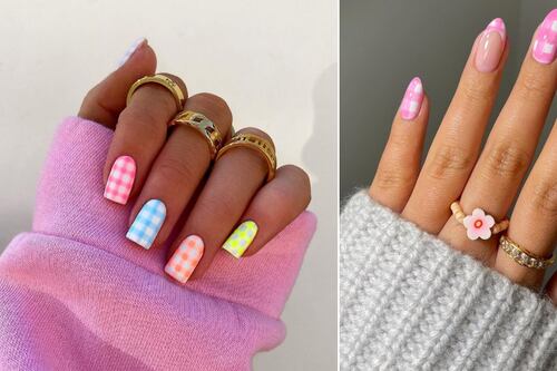 Vichy nails: 5 diseños para probar la tendencia en manicura ideal para el verano
