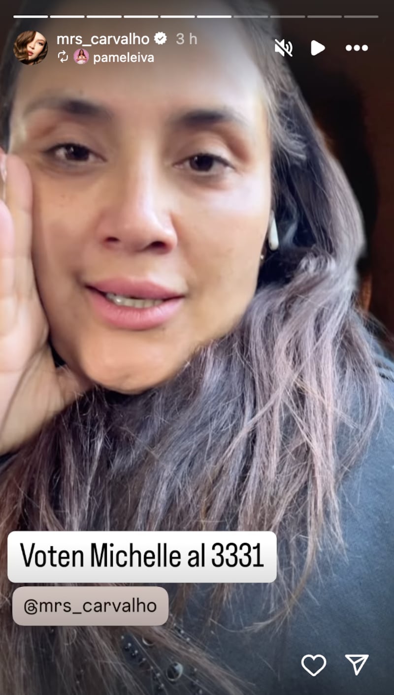 Historias en apoyo a Michelle Carvalho | Captura: Instagram