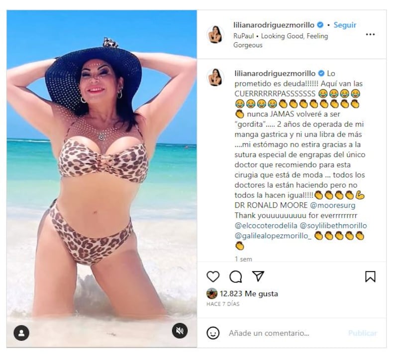 Liliana Rodríguez está muy contenta con su nueva apariencia