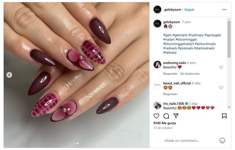 El 'blooming gel' es perfecto para crear manicuras únicas y llamativas