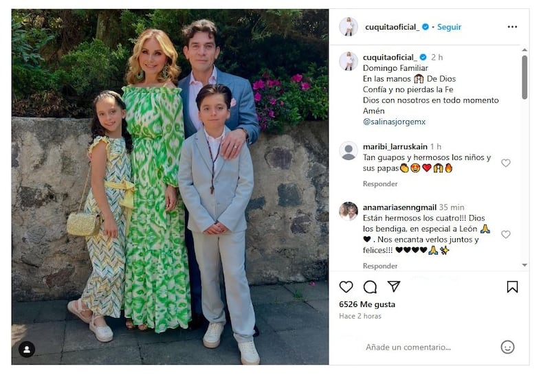 Máxima y León son los hijos menores de Jorge Salinas