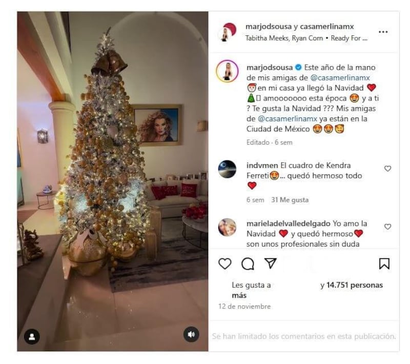 El árbol de Navidad de Marjorie de Sousa