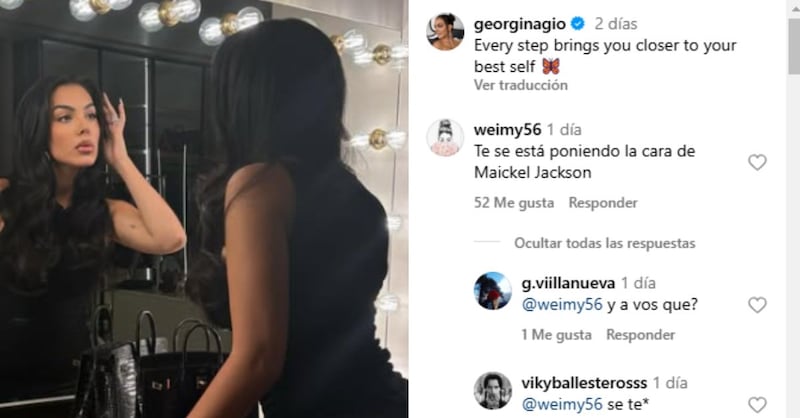 “Como Michael Jackson”: Georgina Rodríguez sorprende con vestido mini ceñido pero la atacan cruelmente por este detalle