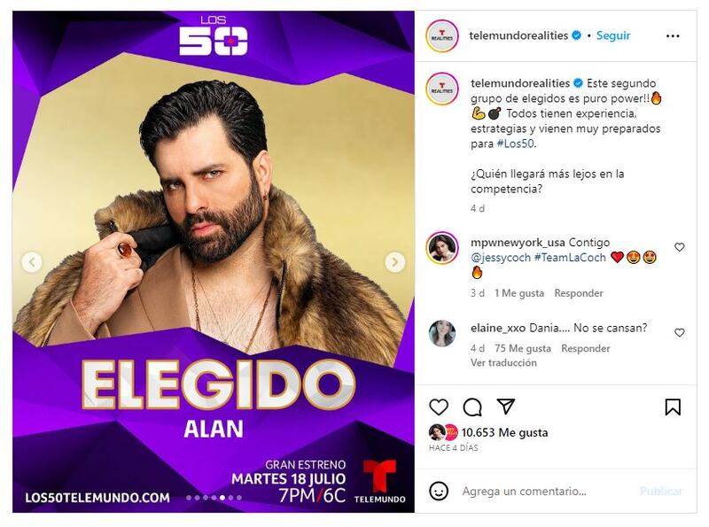 Alan Slim es uno de los participantes confirmados de 'Los 50'