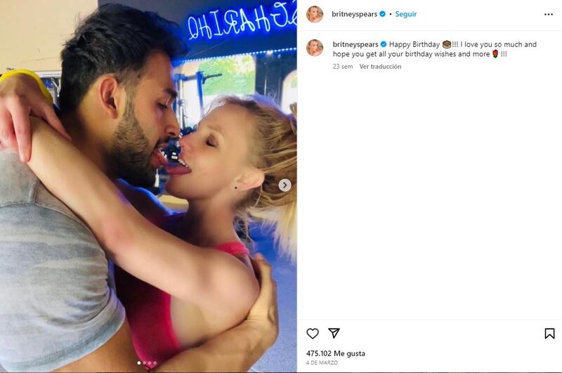 Britney Spears y Sam Asghari comenzaron su noviazgo tras conocerse en el rodaje de un video