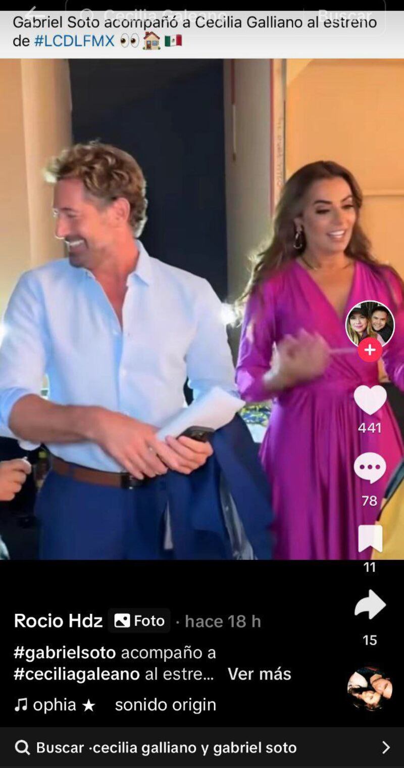 Cecilia Galliano y Gabriel Soto