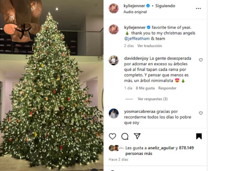 Kylie Jenner árbol de Navidad