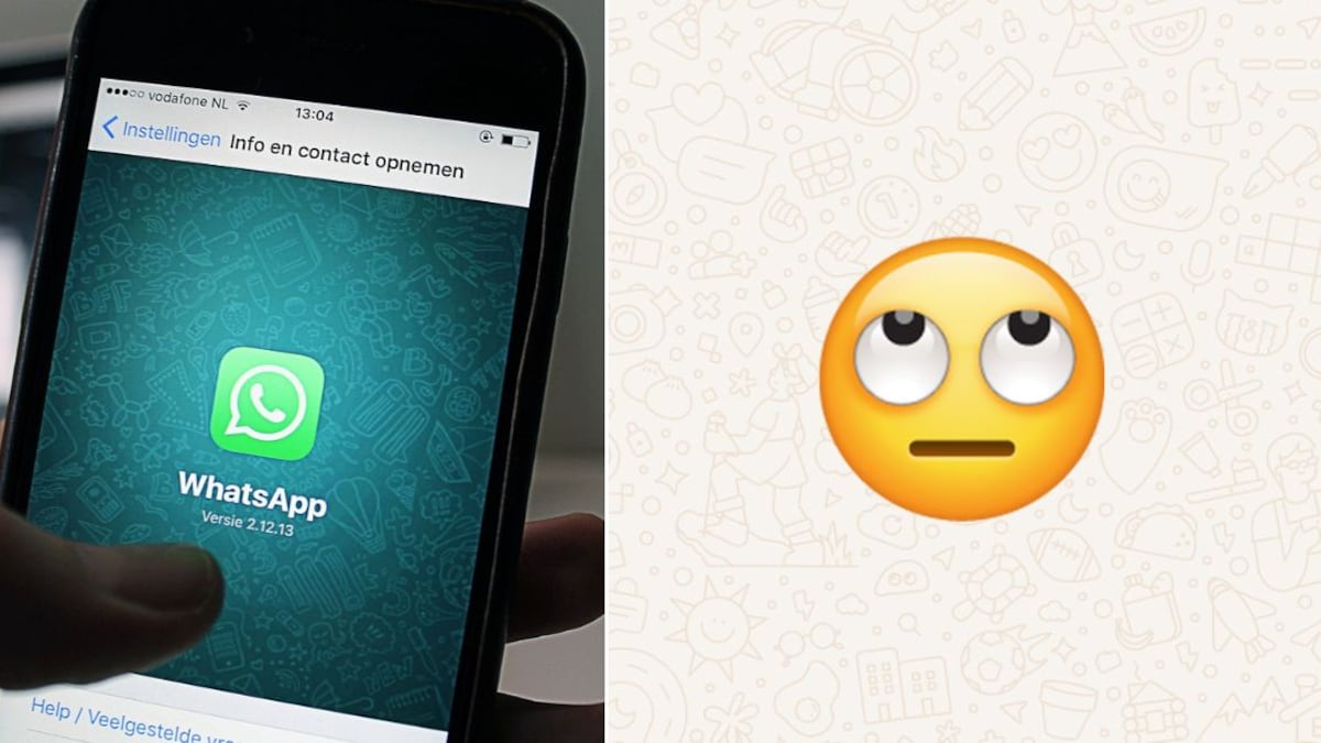 El emoji de carita con los ojos hacia arriba llegó a WhatsApp en el año 2017