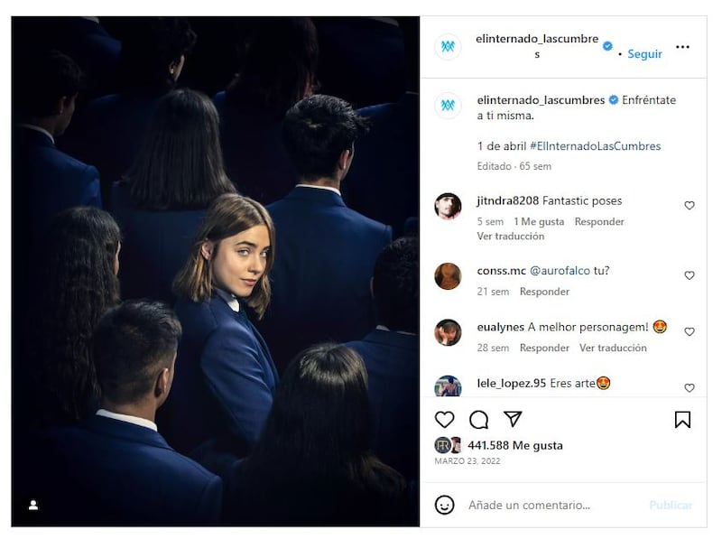 Clara Galle formó parte de la segunda temporada de 'El internado: Las Cumbres'