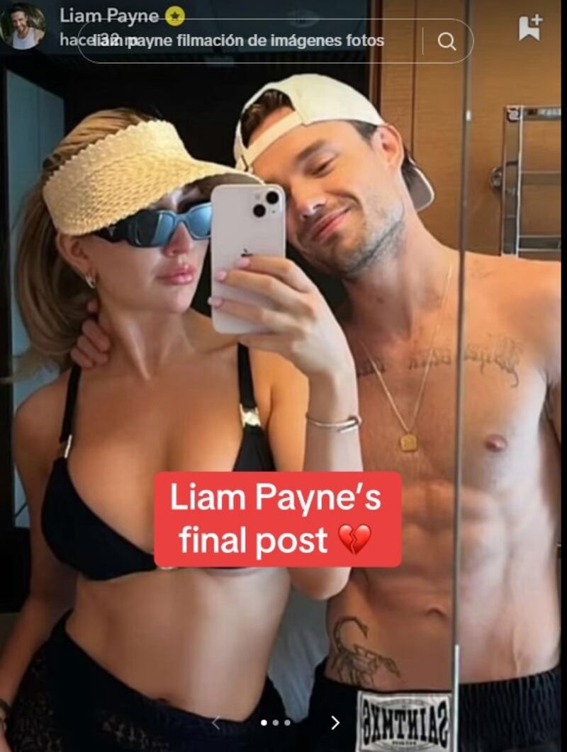 Liam Payne y la última foto que publicó en redes con su novia Kate Cassidy