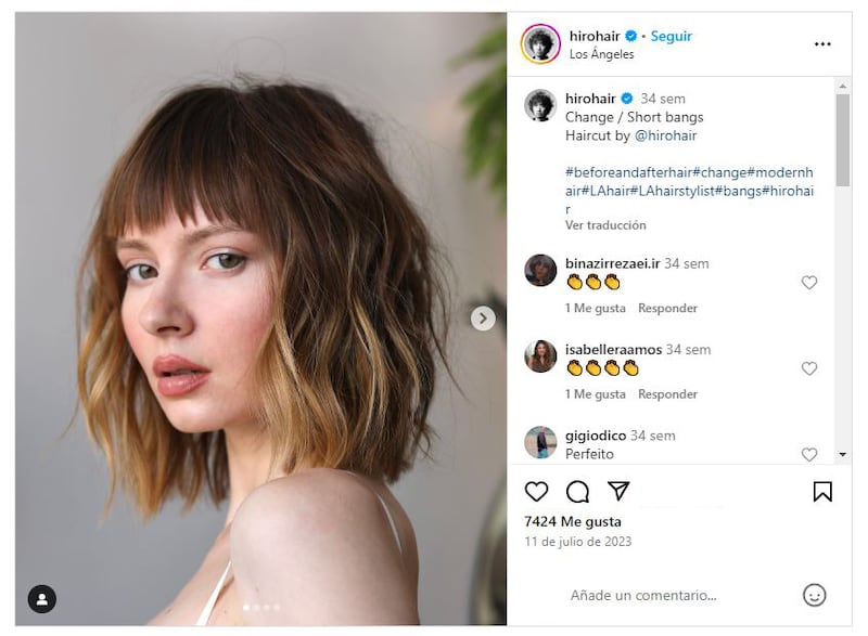 Las mechas aportan dimensión y volumen en el pelo corto