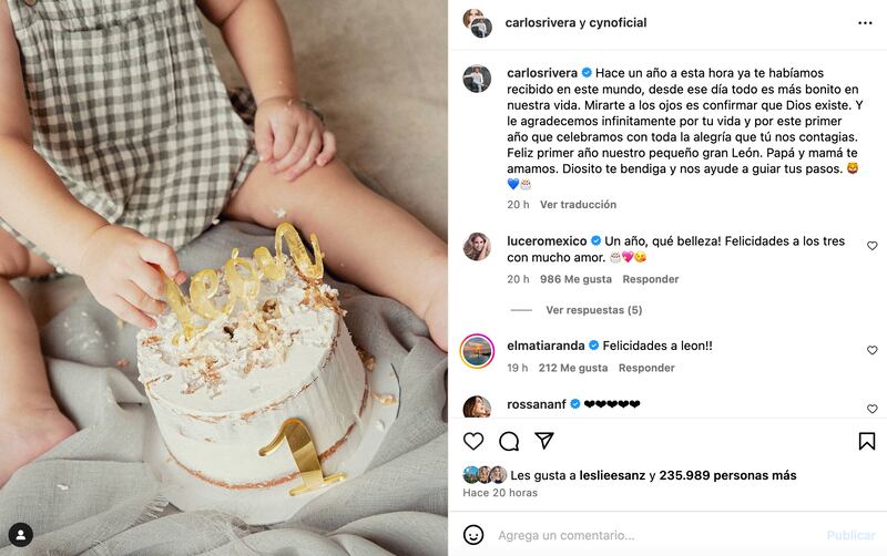 León hijo de Carlos Rodríguez y Cynthia rodríguez cumple un año de vida.