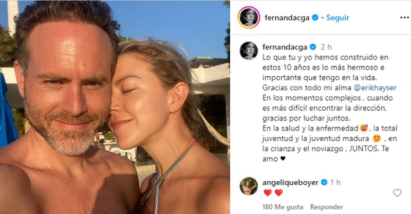 Fernanda Castillo celebra 10 años con su pareja con una linda postal: ¿Quién es y cómo se conocieron?