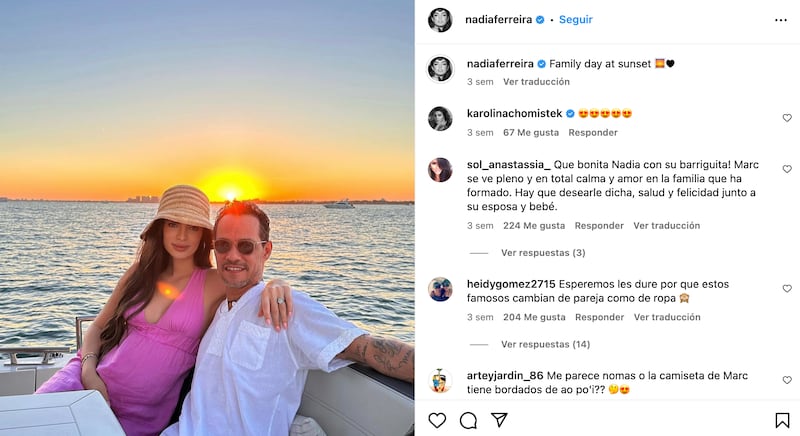 Nadia Ferreira y Marc Anthny de vacaciones en Miami.