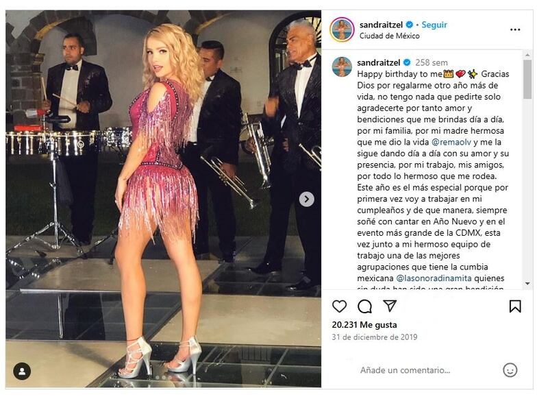 Sandra Itzel tiene más de dos décadas de trayectoria artística