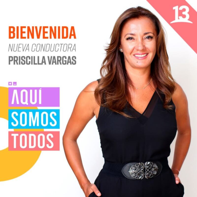 Priscilla Vargas asumirá la conducción del "Aquí Somos Todos"