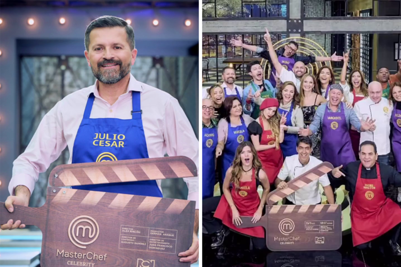 Julio César Herrera con los participantes de 'MasterChef Celebrity 2023'