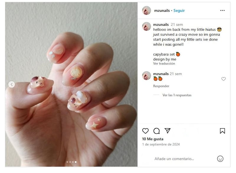 Las uñas capibara son perfectas para llevar durante la temporada primavera-verano