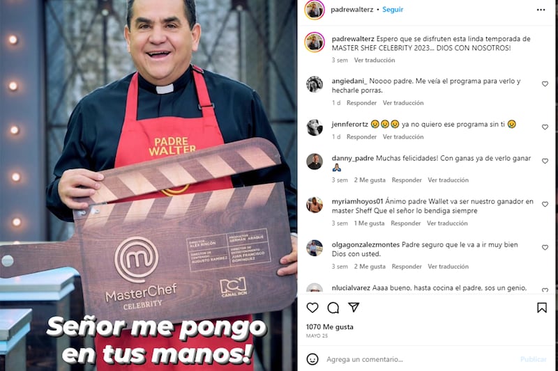 ¿Por qué todos lamentan la salida del Padre Walter de ‘Masterchef’?.