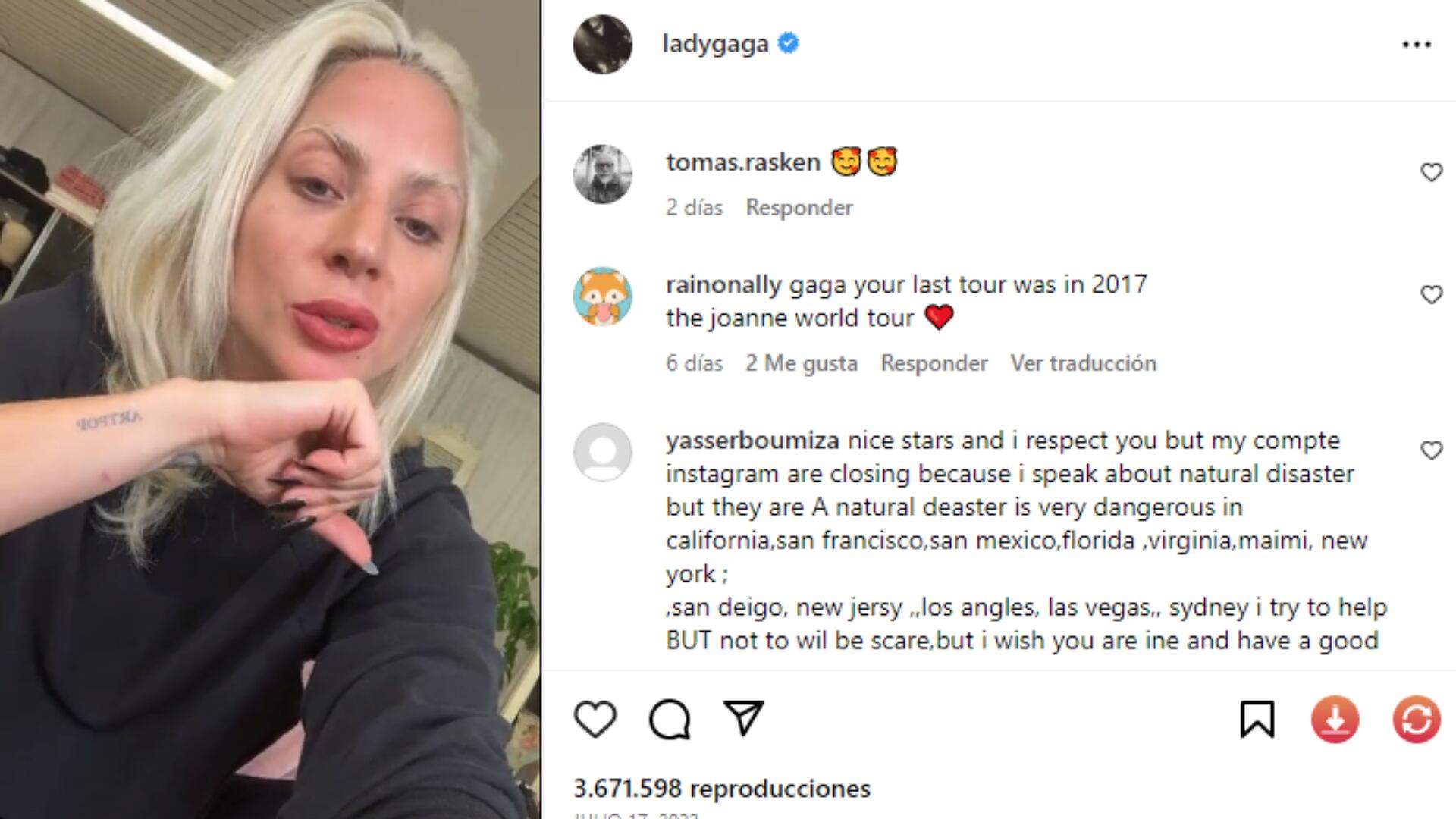 Un hombre se cuela en la casa de Lady Gaga para darle un ramo de flores